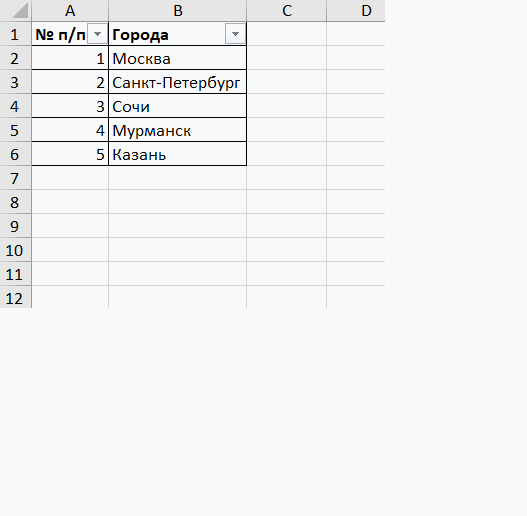 Как добавить нумерацию строк в Excel