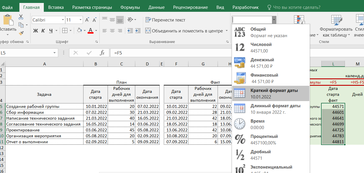 график проекта диаграмма ганта