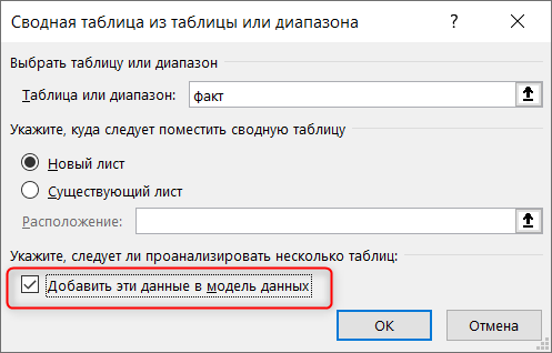 как сводную таблицу из нескольких таблиц