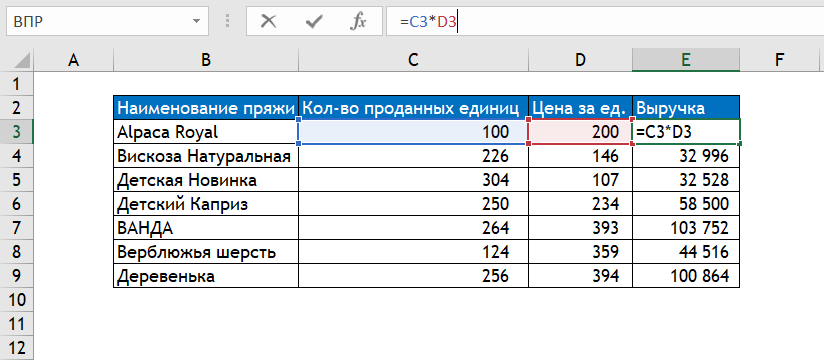 факторный анализ выручки